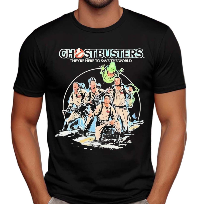 Ghostbusters Tm They’re Here To Save The World Paint Shirt