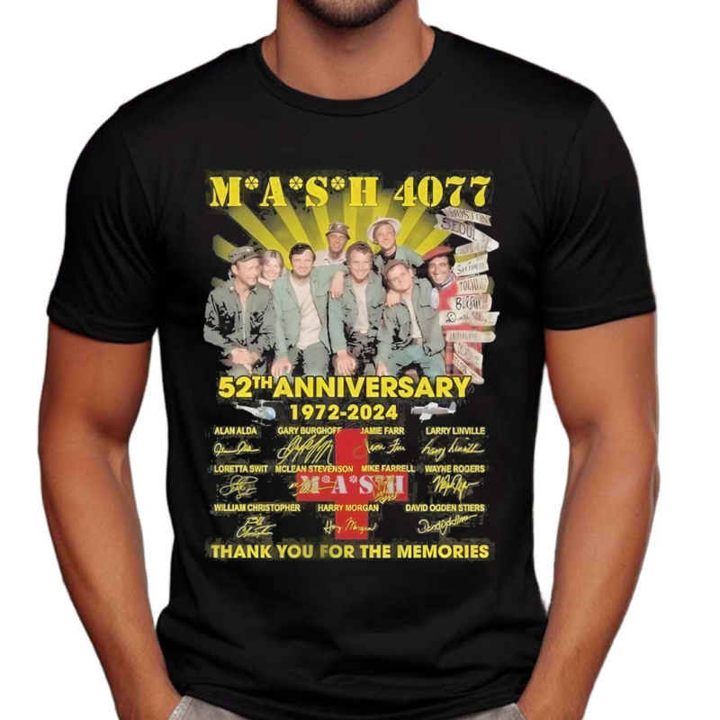 Mash 4077 52th Anniversary 1972-2024 Thank You For The Memories Shirt