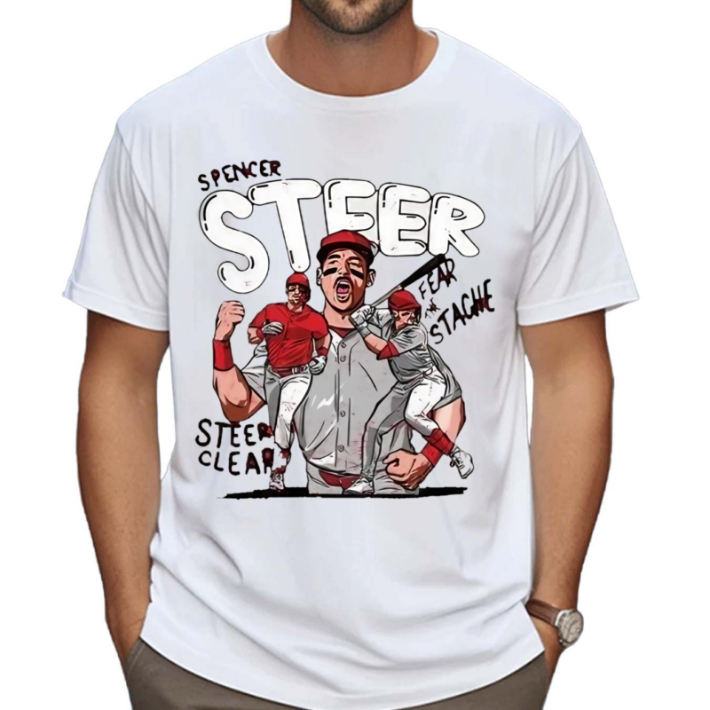 Steer Clear Fear The Stache Of Spencer Steer Shirt