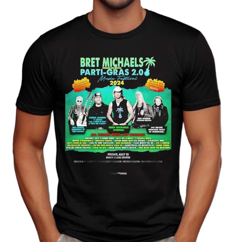 Bret Michaels Parti Gras 2.0 Music Festival 2024 Shirt