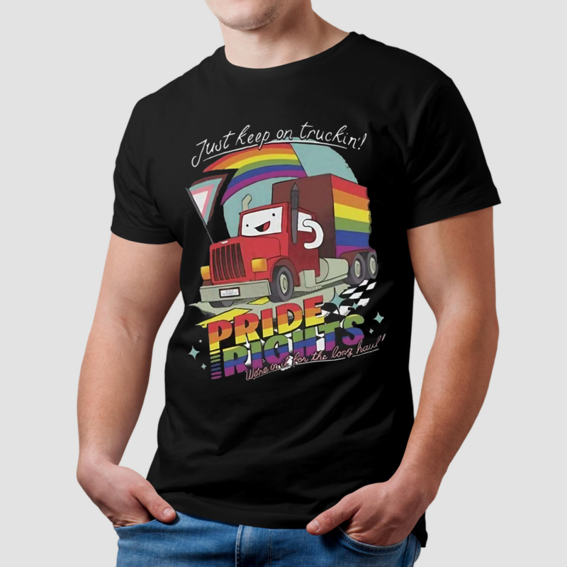 Drawfee Pride 2024 Just Keep On Truckin Pride Rights Shirt