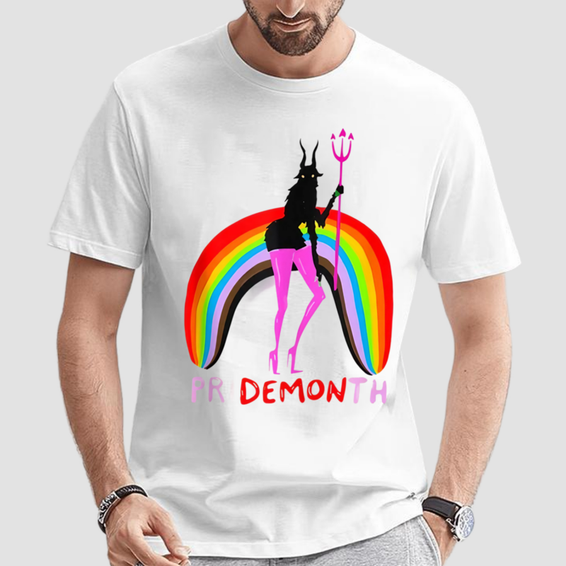 Pride Month Pridemonth Demon Rainbow Cool Pride Month Shirt