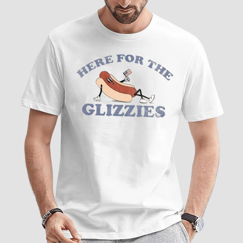 Hot Dog Here For The Glizzies US Flag Shirt