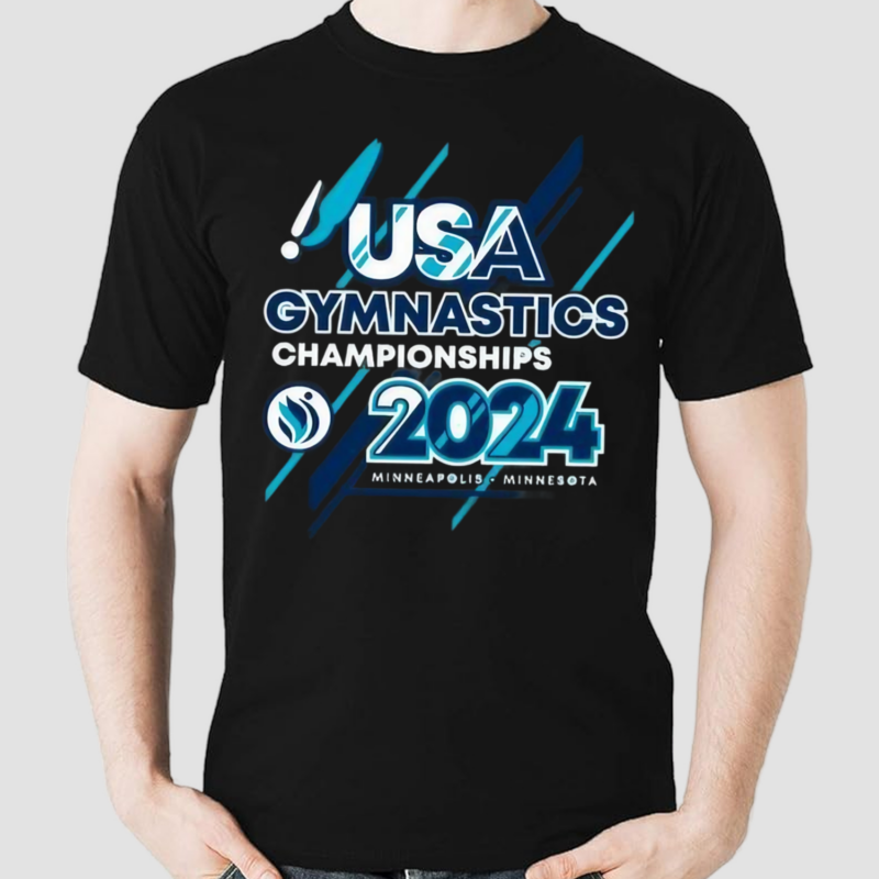 USA Gym Champs 2024 Blue T AndT Event Shirt