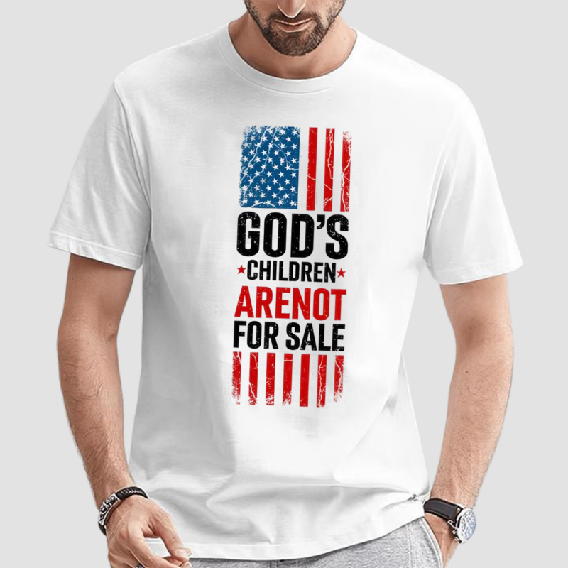 Gods Children Are Not For Sale Vintage Usa Flag Political Shirt