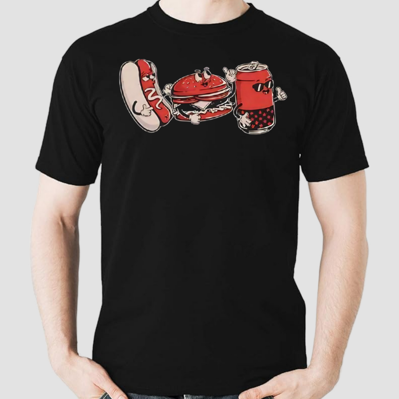 Hot Dog Lets All Go To The Bbq Shirt