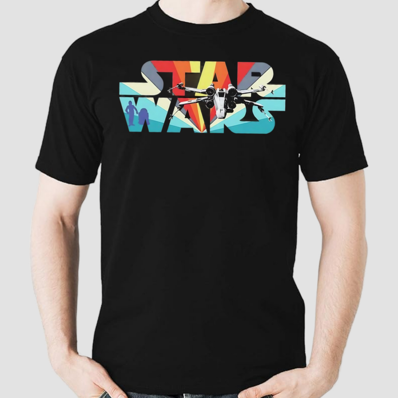 X Wing Star Wars logo shirt