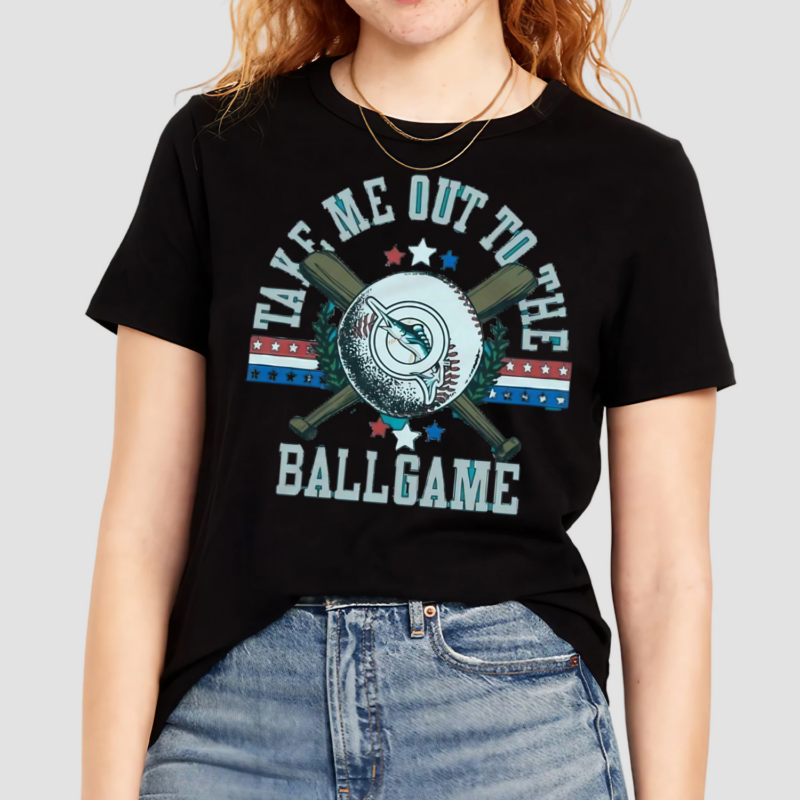 Women’s Miami Marlins Take Me Out To The Ballgame Shirt