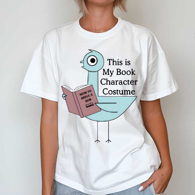 This Is My Book Character Costume Funny Pigeon Kids Reading Shirt