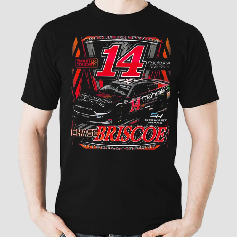 Chase Briscoe 2024 Stewart haas Racing Mahindra Compact Tractors Black Scheme Shirt