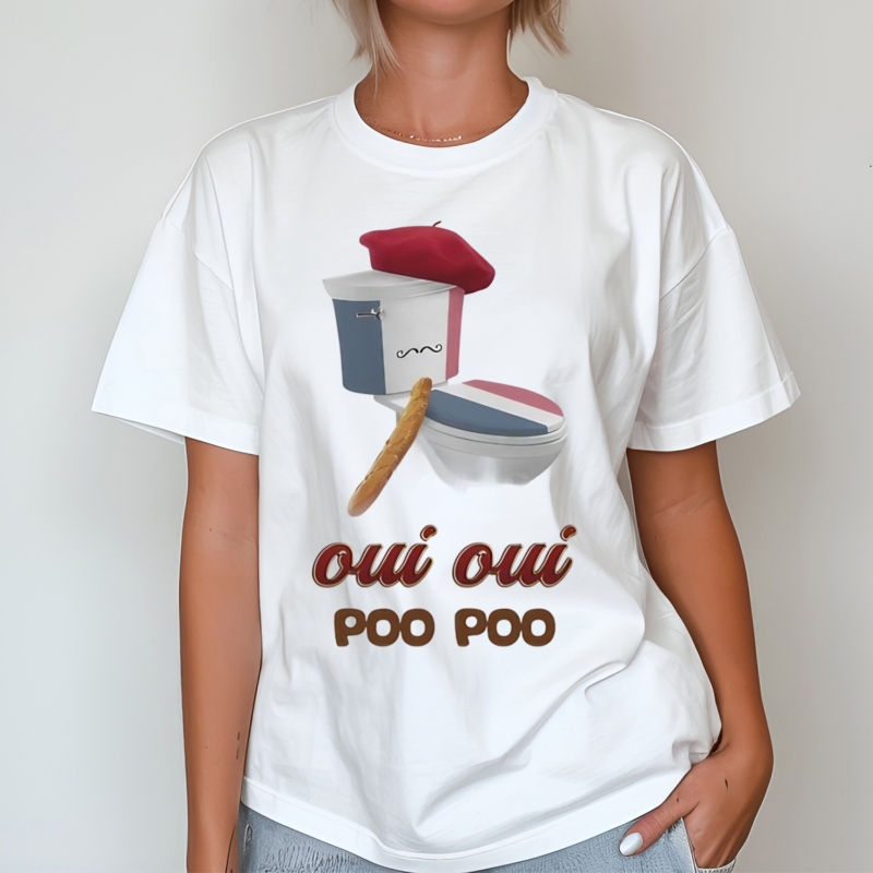 Snazzyseagull Oui Oui Poo Poo French Toilet Shirt