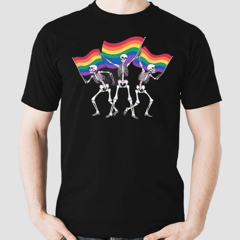 Skeleton LGBT Rainbow Pride Month 2024 Shirt