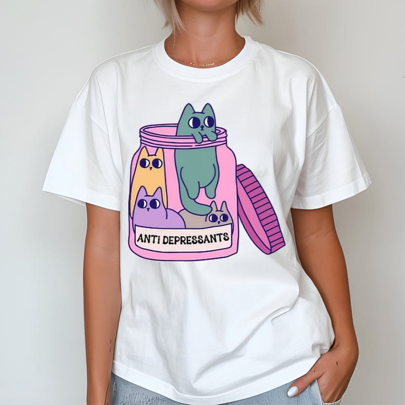 Antidepressant Cat Cat Mom Shirt