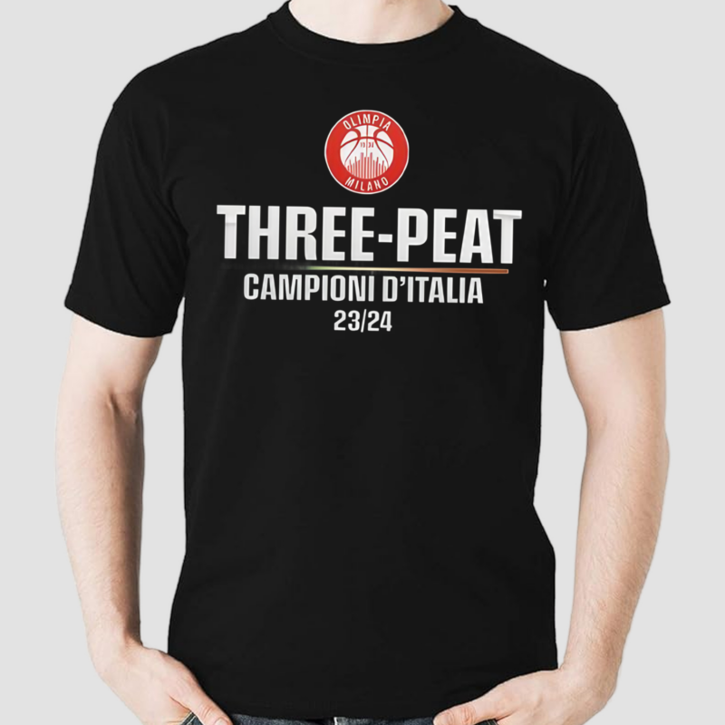 Olimpia Milano Three Peat Campioni D’Italia 2023 2024 Shirt