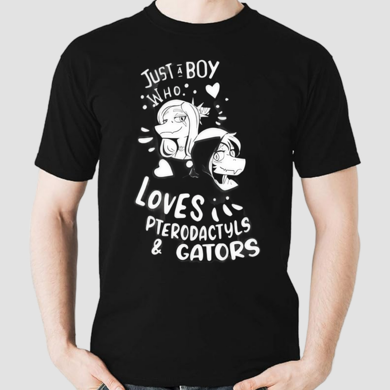 New Just A Boy Who Loves Pterodactyls & Gators Shirt