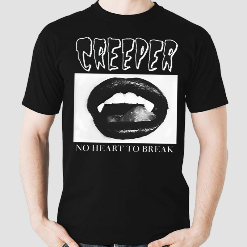 Merch Creeper Fangs No Heart To Break Shirt