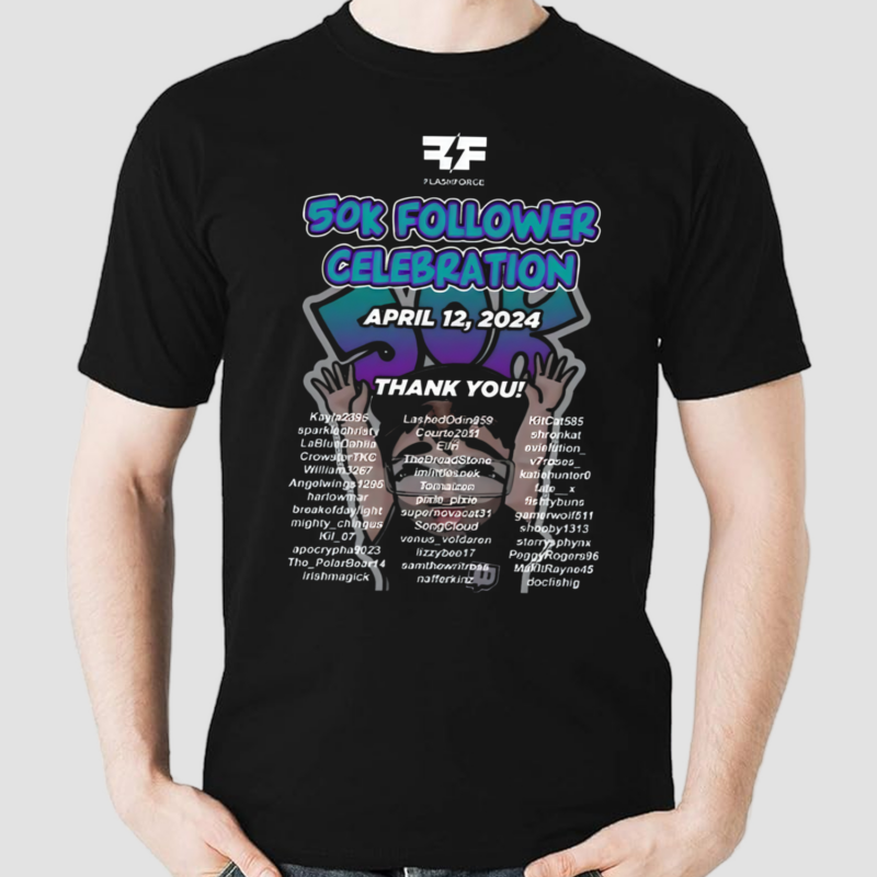 Flashforce 50K Twitch Celebration Shirt