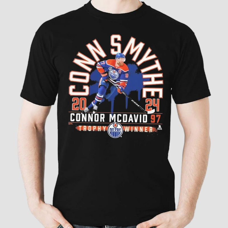 Connor McDavid Edmonton Oilers 2024 Conn Smythe Trophy Winner Shirt