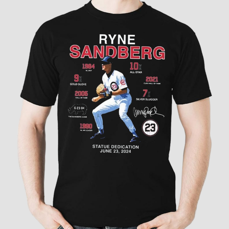 Ryne Sandberg Jun 23 2024 Statue Dedication Shirt