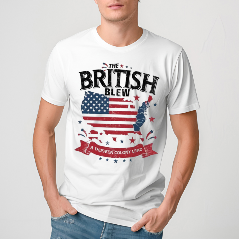 The British Blew A Thirteen Colony Lead American Flag Map Shirt