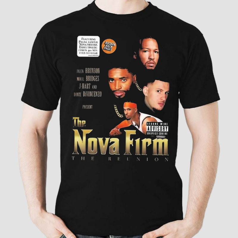 The Nova Firm The Reunion With The Jalen Brunson Mikal Bridges J Hart And Donte Divincenzo Wall Shirt