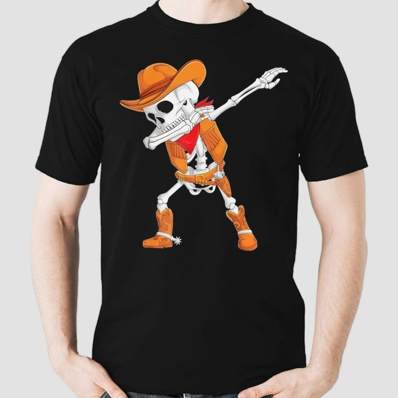 Skeleton Cowboy Dabbing Shirt