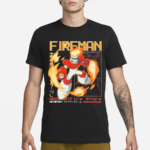 Megaman Capcom Fireman Large Print Shirt