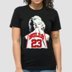 Marilyn Monroe wearing Bulls 23 Michael Jordan shirt