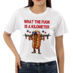 Hotdog What The F Is A Kilometer Usa Flag Shirt