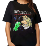 Kermit The Frog And Miss Piggy My Puppet Romance Three Cheers For Sesame Street Shirt