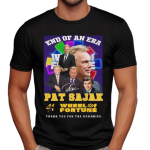 End Of An Era Pat Sajak 41st Anniversary Wheel Of Fortune Thank You For The Memories Shirt