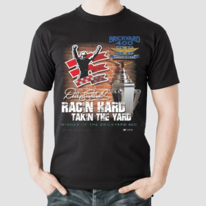 Dale Earnhardt Checkered Flag Sports Black 1995 Goodwrench Brickyard 400 Winner Signature Shirt