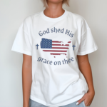 God Shed His Grace On Thee Flag Shirt