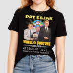 Pat Sajak Wheel Of Fortune 1981 2024 41 Seasons The Memories Signature Shirt