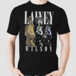 Lainey Wilson Black Overlay Photo Shirt