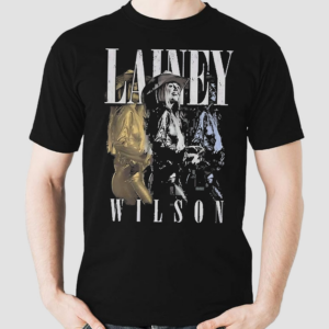 Lainey Wilson Black Overlay Photo Shirt