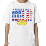 Where My Dogs At Usa Flag Shirt