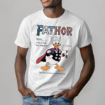 Premium Donald duck father like a dad but mightier 2024 shirt