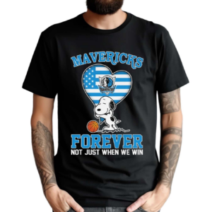 Snoopy Hug Heart Dallas Mavericks Forever Not Just When We Win 2024 Shirt