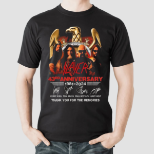 Slayer 43rd Anniversary 1981-2024 Thank You For The Memories Signs Shirt