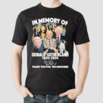 Mash In Memory Of Donald Sutherland 1935-2024 Thank You For The Memories Signature Shirt