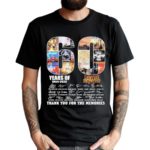 Lynyrd Skynyrd 60 Years Of Music 1964 2024 Thank You For The Memories Shirt