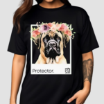 Protector English Mastiff Dog And Flowers Shirt