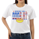 Where My Dogs At Usa Flag Shirt