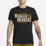 Trader Aaron Wearing Harbaugh Herbert 2024 Shirt