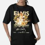 Elvis Presley 71 Anniversary 1953-2024 Signature Thank You For The Memories Shirt