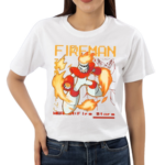 Megaman Capcom Fireman Large Print Shirt