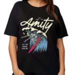 The Amity Affliction Surfing Let The Ocean Take Me Skeleton Shirt