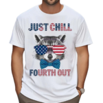 Just Chill The Fourth Out Patriotic Raccoon Shirt