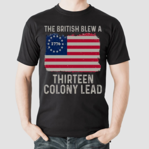 American Flag British Blew 13 Colony Lead Shirt